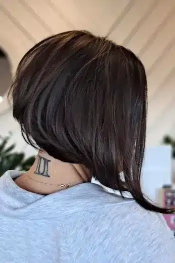 Stacked Angled Bob with Long Front Haircut
