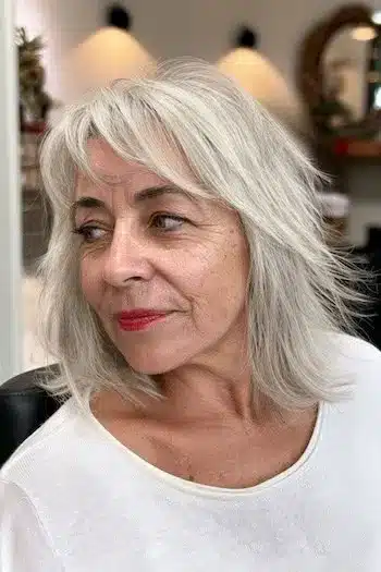Medium-length wispy shag with separated ends