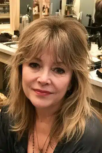 Piecey wispy shag hairstyle with textured ends