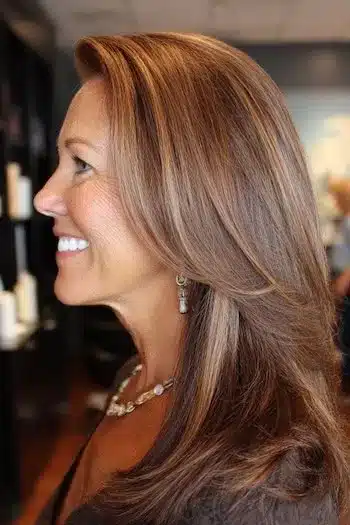 Soft layers with balayage highlights for dimension