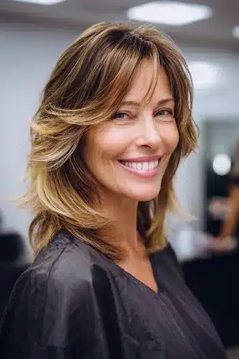 Choppy layered long bob for textured volume
