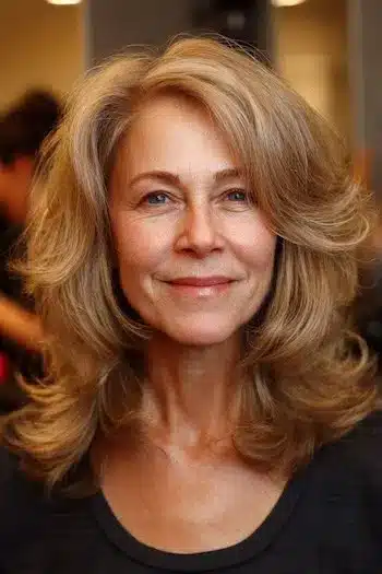 Medium Layers with Volume Hairstyle