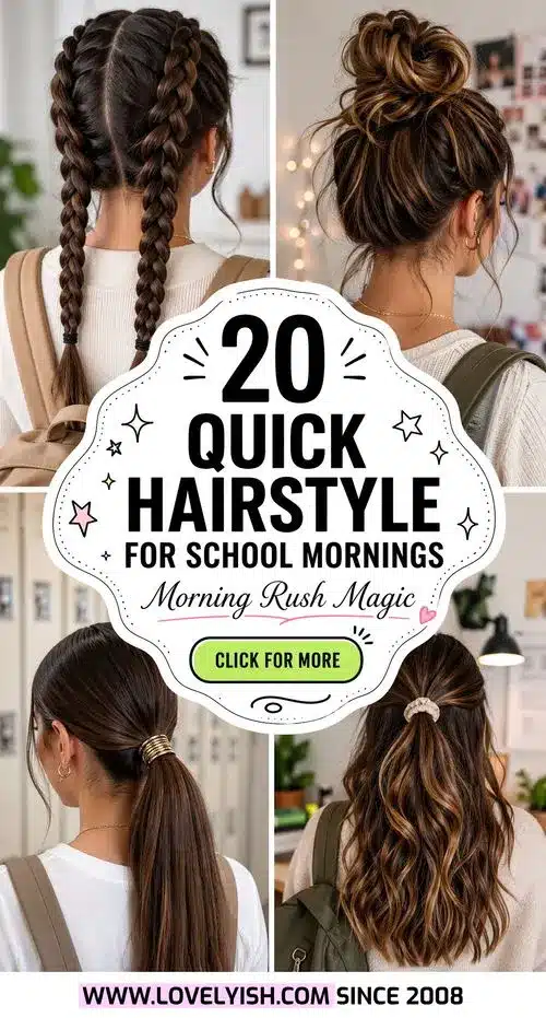 Teen girl showcasing a quick hairstyle for school mornings from 20 Quick Hairstyle for School Mornings Teens Will Love - Parisfy