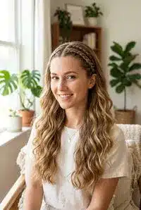 Double braid headband look for school