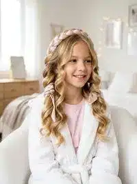 Robe tie curls for school mornings