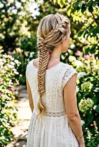 Fishtail braid variation for school