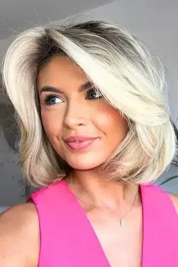 30 Trending Old Money Bob Haircuts With A Quiet Luxury Aesthetic 30 Wispy platinum bob with dark roots, featured in the 30 Trending Old Money Bob Haircuts With A Quiet Luxury Aesthetic - Parisfy.