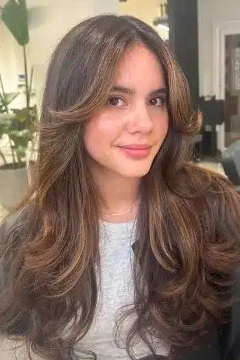31 Butterfly Haircut Ideas For The Perfect Layered Hairstyle 4 Sun-kissed brunette butterfly cut with warm tones and flowing layers