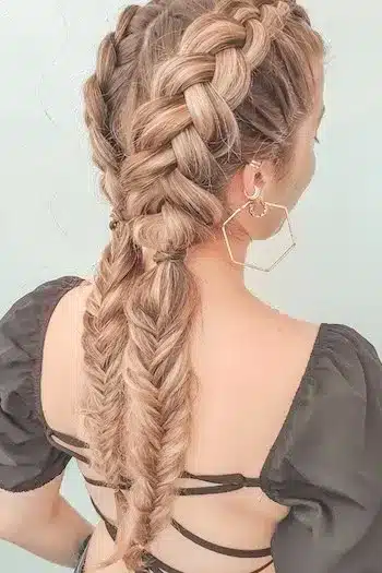 32 Fresh Summer Haircuts You’ll Want To Try This Season 7 Double Dutch braid transitioning into a delicate fishtail braid