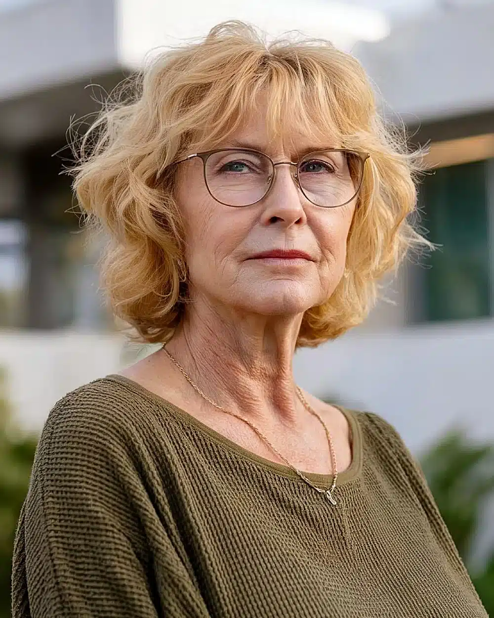 Glowshag hairstyle with natural curls and shaggy fringe on fine strawberry blonde hair, part of 50 pretty shag haircuts for thin hair women over 70 swear make them look younger