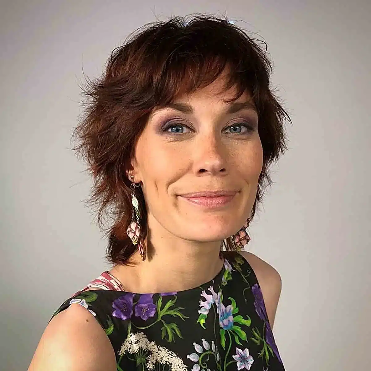 51 Cutest Wash and Wear Haircuts for Women Over 50 10 Wash-and-wear shaggy mullet with sweeping bangs for women over 50