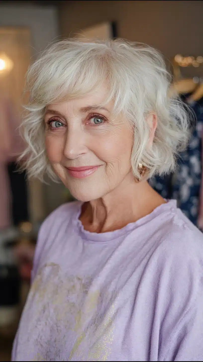 Chic textured bob with soft waves