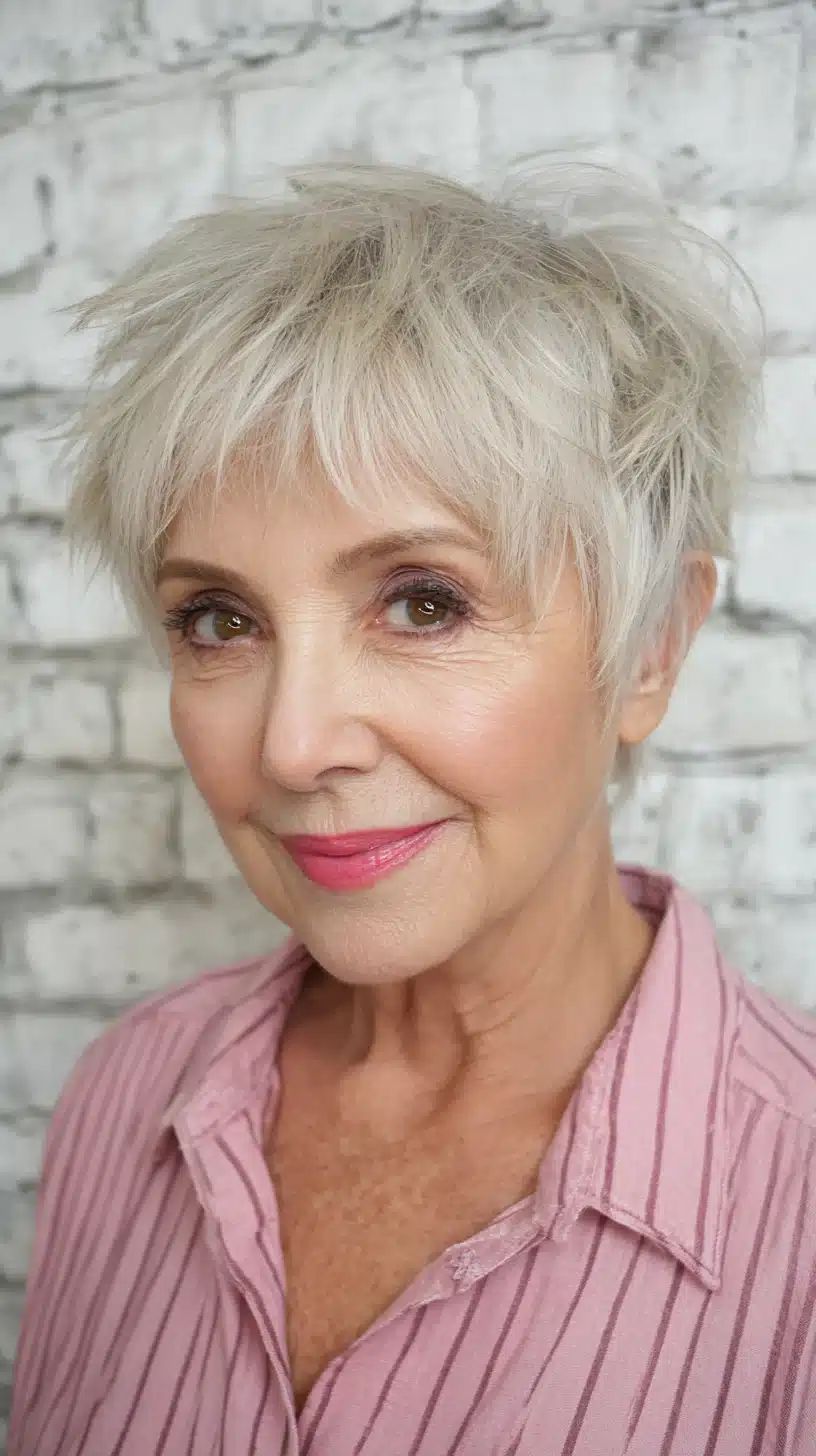 Textured pixie cut with lively layers