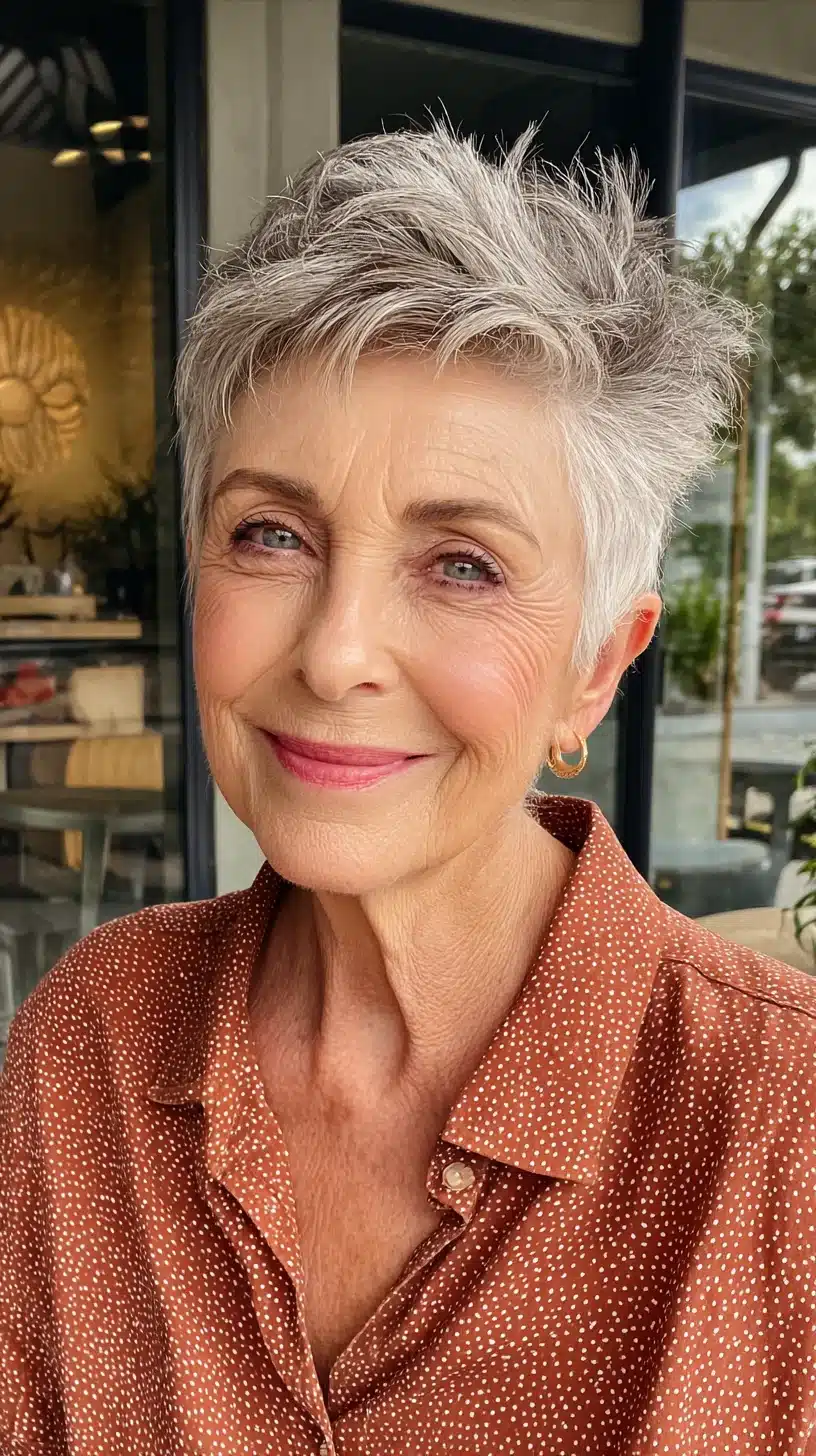 Textured pixie with lively volume