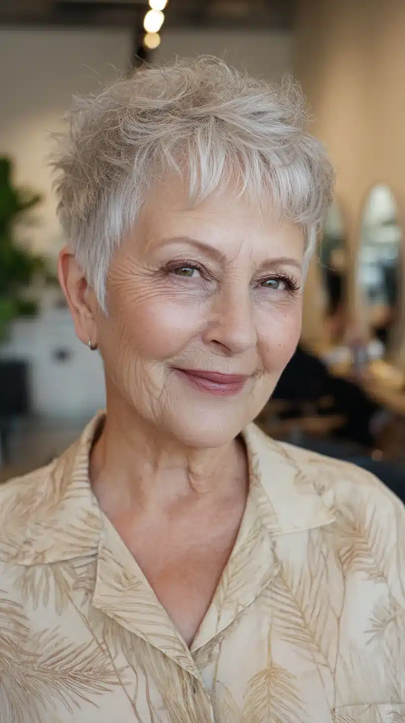 Chic short textured pixie with subtle layers