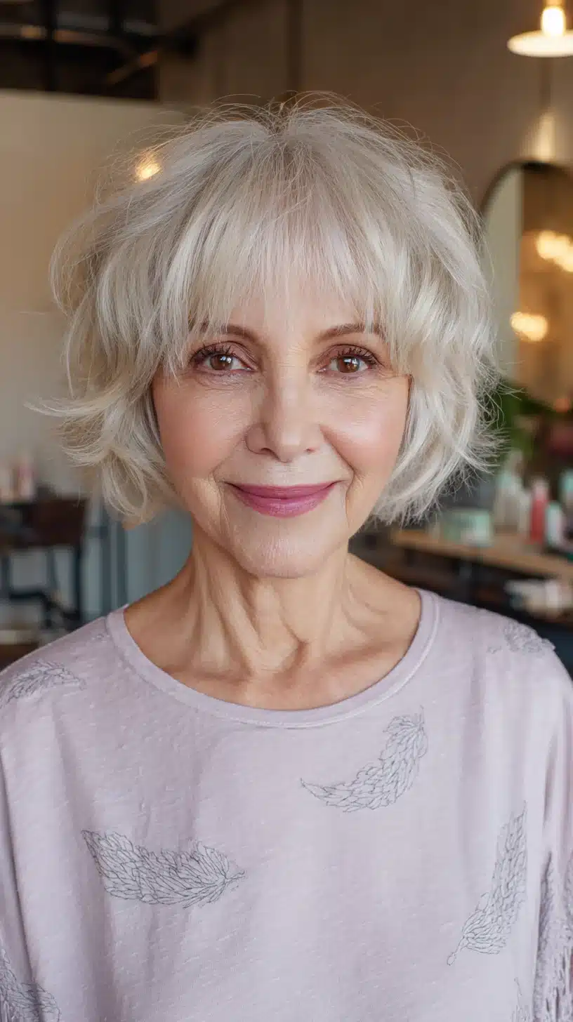 Chic soft textured shag with whimsical layers