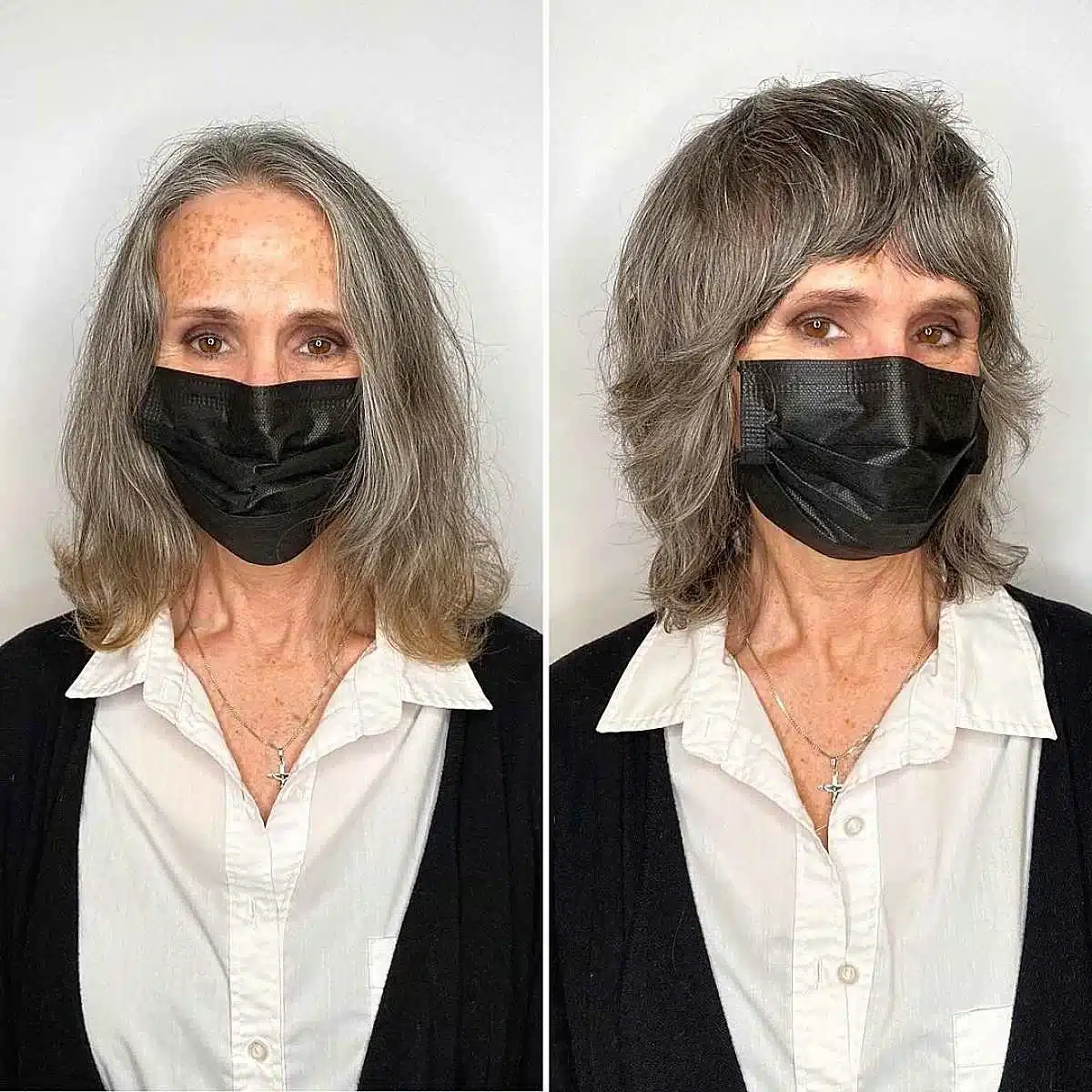 51 Modern Medium Shaggy Hairstyles Women Over 60 Can Pull Off 36 Shoulder-length shag with bangs for silver hair from 51 Modern Medium Shaggy Hairstyles Women Over 60 Can Pull Off