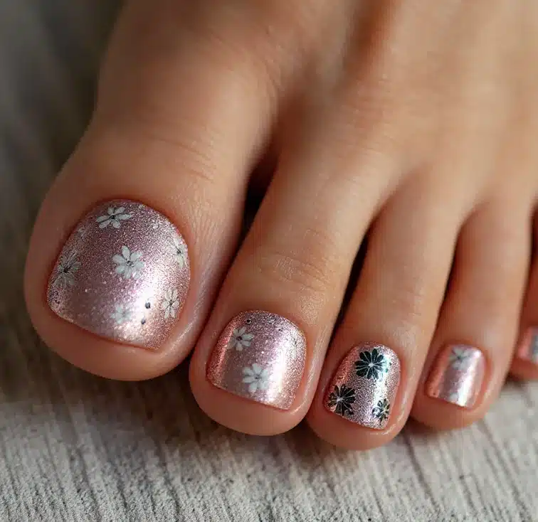 15 Ultra Pretty Flower Toe Nails You’ll Love Instantly 13 flower toe nails