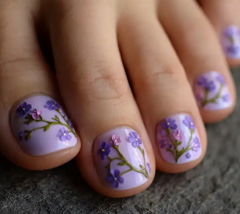 15 Ultra Pretty Flower Toe Nails You’ll Love Instantly 5 flower toe nails