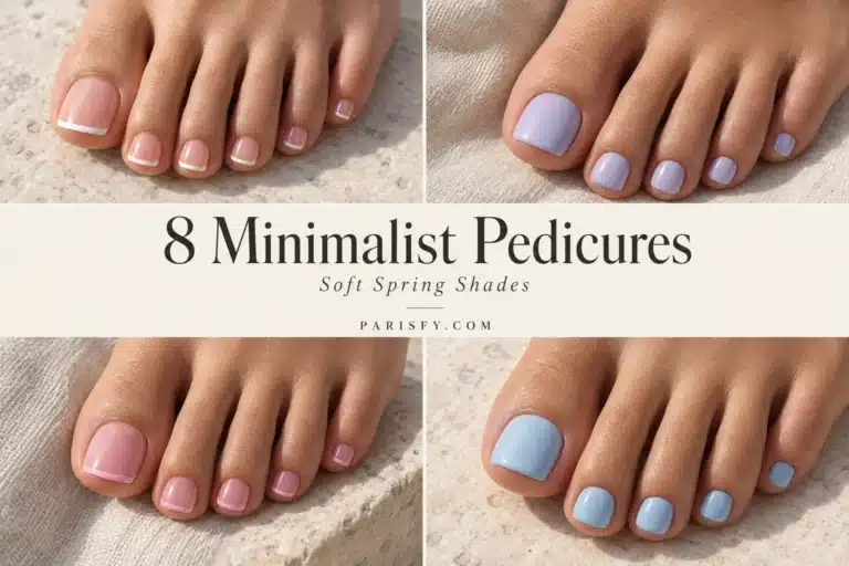8 minimalist pedicures to try this spring, from rosewater pink to cool lilac